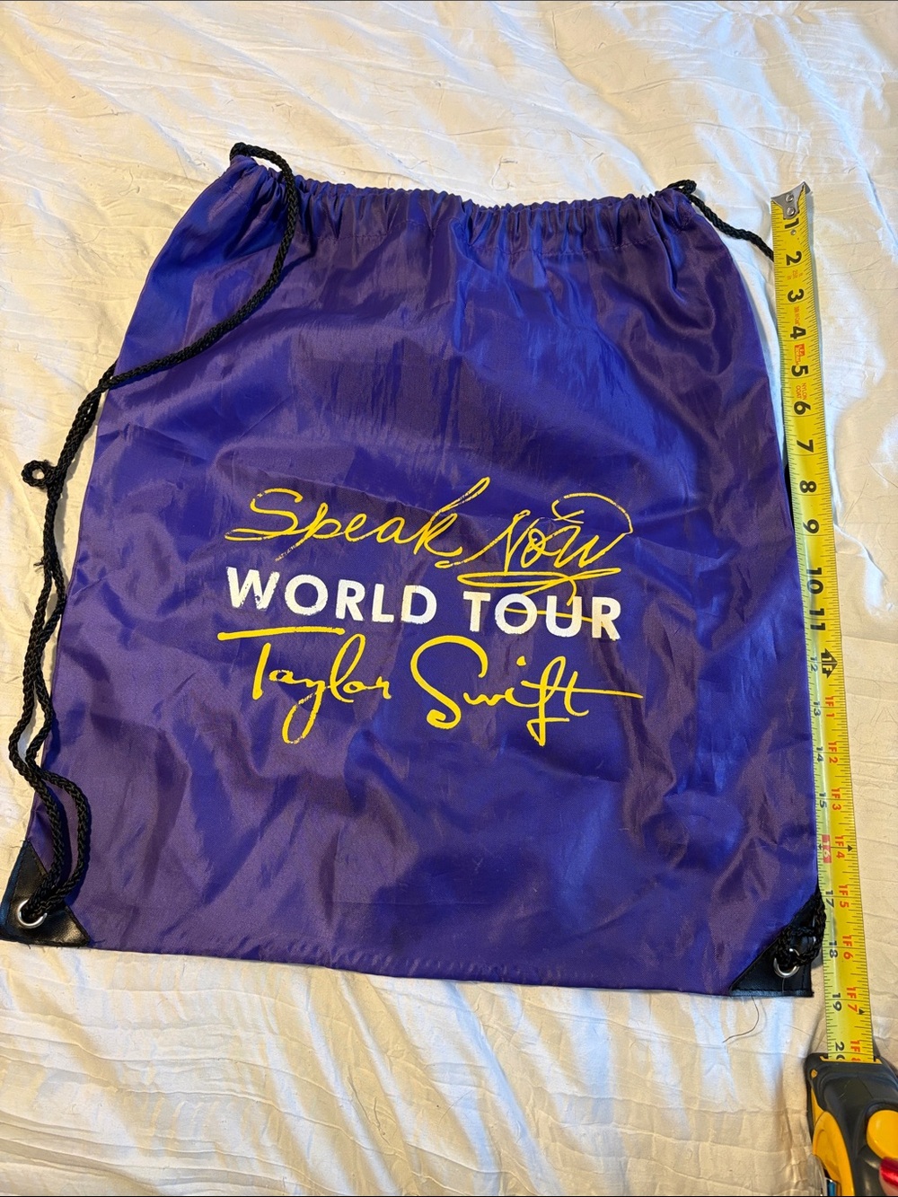 Taylor Swift Speak Now tour Purple Drawstring crossbody bag/backpack